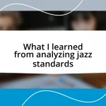 What I learned from analyzing jazz standards